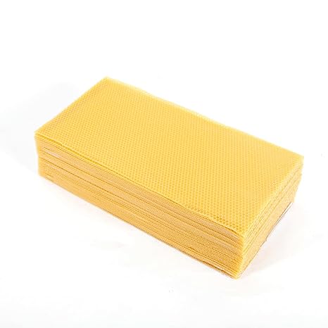 30pcs Bee Hive Foundation Sheets Beeswax Sheets Honeycomb Sheets for Beekeeping for Bee Frames Beekeeping