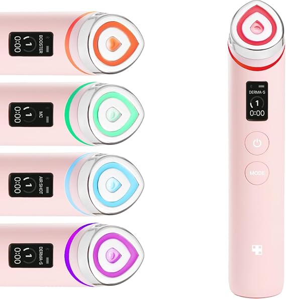 medicube Booster Pro - 6 in 1 Real Glass Glow Beauty Massager, Pink