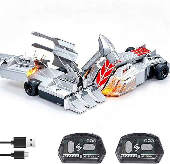 Remote Control Battle Robots, 2 Player Battle Robot Wars Toys, 2.4 GHz Wireless RC Fighting Robots Mech Cars, Ultimate Battlebots STEM Boxing Toy for Kids Boys and Girls 3+