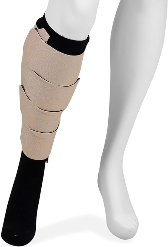 Juzo Reversible Versatile Support 30-60mmHg Calf Compression Wrap, Beige, XL Regular