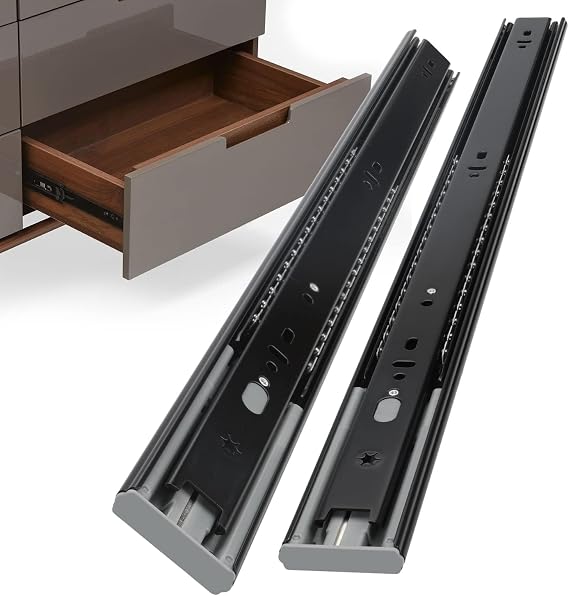 Goldenwarm 22 Inch Black Soft Close Drawer Slides 20 Pack 10 Pairs 100lb