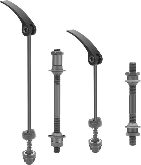 QKURT Bike Quick Releases Set, 1 Pair Bicycle Hub Axle Bike Hollow Axle Set Bike Quick Release Skewers for Road Bike, Mountain Bike, MTB, BMX