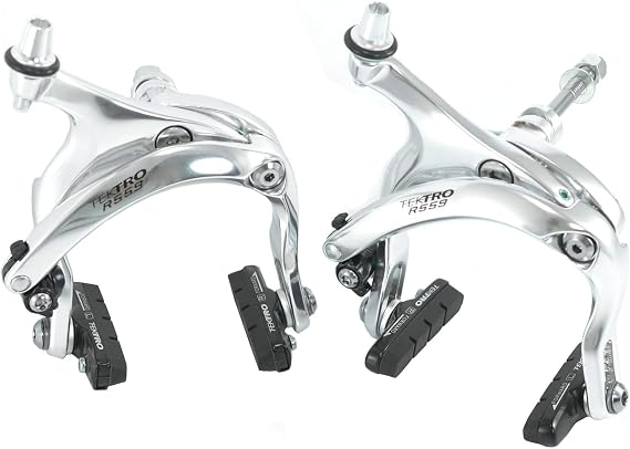 TEKTRO R559 Caliper Brake Set Long Reach 53-73mm Nutted Mount, Silver, ST1491-S-T