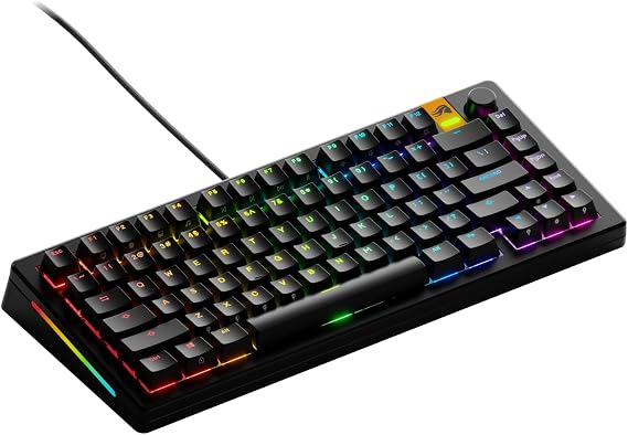 GLORIOUS Gaming GMMK 3 Rapid Trigger Keyboard: Hall Effect, 8K Polling Rate, Hotswap MX/Magnetic Switches, 75% TKL Keyboard, Modular Gasket System, Doubleshot PBT Keycaps, US QWERTY (Black)