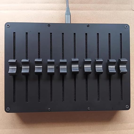 10 Channel MIDI Controller Fader, Customizable CC Messages, USB/Type-C Interface for DAW Software