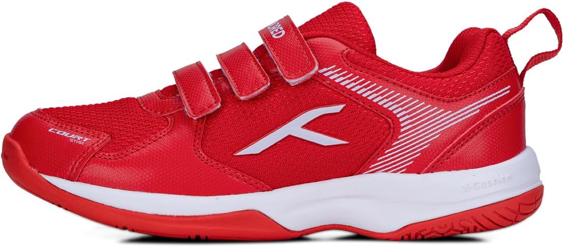 Hundred Court Star Non-Marking Badminton Shoes for Boys |Lightweight | X-Cushion Protection | Suitable for Indoor Tennis/Squash/Table Tennis/Basketball & Padel
