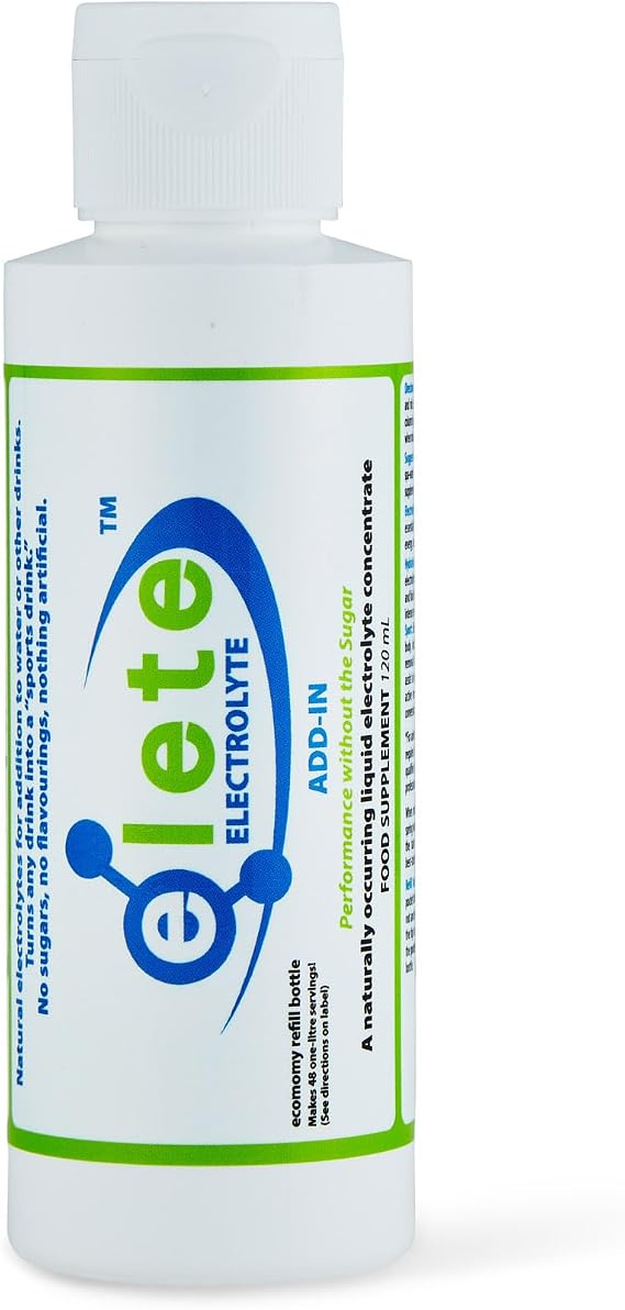 elete Electrolytes | Hydration Drops | Rehydration Drink | Trace Mineral Drops | Recovery | Sports Drink | 120ml Refill Bottle | Makes 48 litres | Zero Calories | Zero Sugar