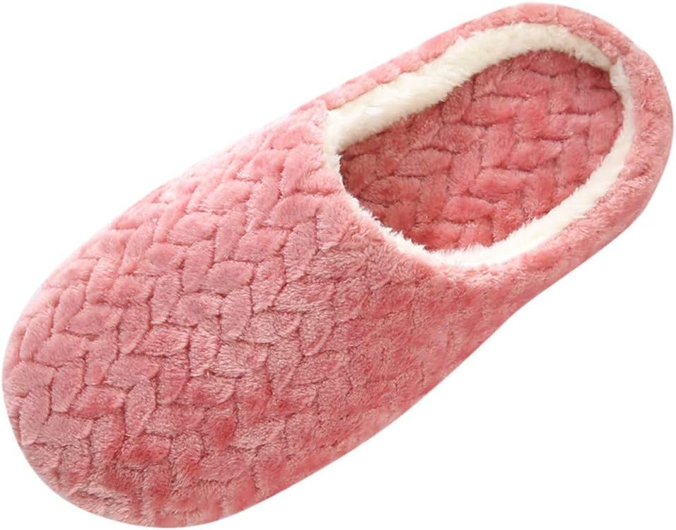 Gibobby Slippers for Women Booties Women’s Nordic Slipper with Memory Foam Red