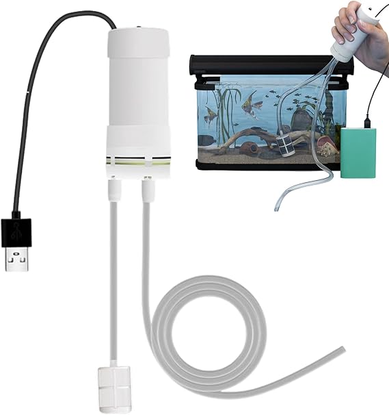 Water Siphon Pump | Self-Priming Electric Siphon,Portable USB Pump - for Aquarium Pond Sink Irrigation Pool Garden Basement RV Outdoor