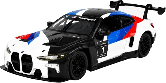 Oyuncak BMWW-M4 GT3 Model Die Cast Model Araba Kutulu Metal Gövde Gerçekçi Görünüm Koleksiyon Ürünü 1:24 Ölçek