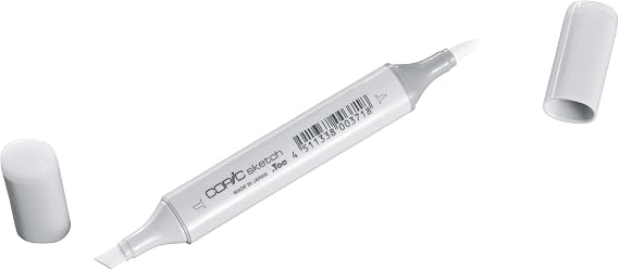 Copic Sketch Marker, Oval Shaped Barrel, Medium Broad and Super Brush Nibs, V93 Early Grape (V93-S)