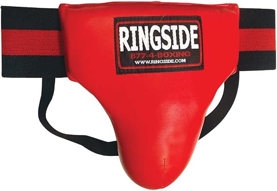 Ringside Men's Boxing Abdominal & Groin Protector - Leather Sparring Cup Guard for MMA, Muay Thai & Kickboxing