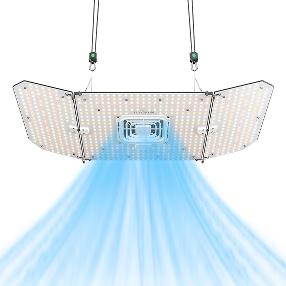 VIVOSUN 200W LED Grow Light, Full Spectrum Plant Light with Circulation Fan [Energy Class D]