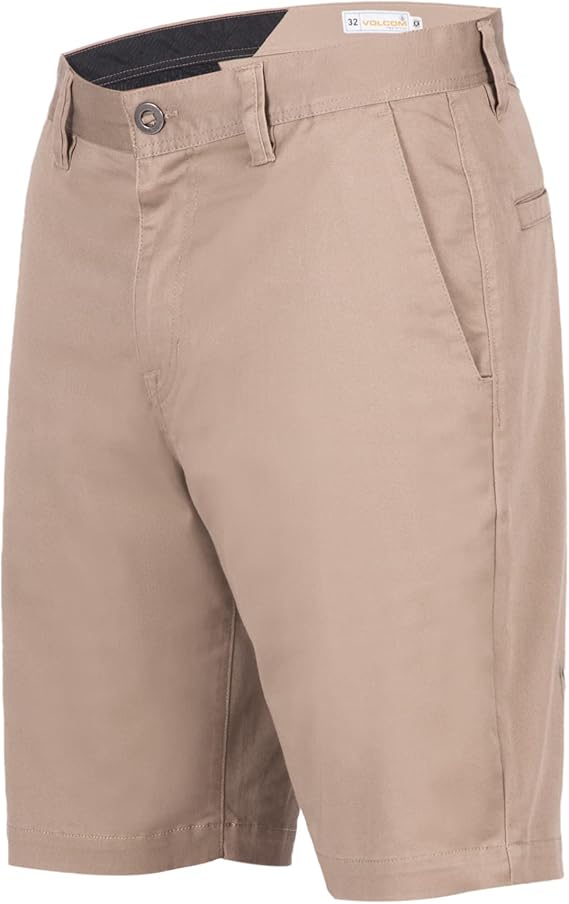 Volcom Men's Modern Fit 21" Chino Short, Khaki, 28