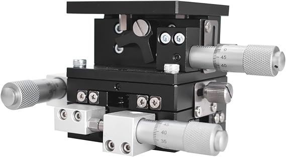 60x60mm XYZ Linear Stage 3 Axis Manual Sliding Table Trimming Bearing Platform