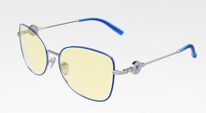 GUNNAR x tokidoki Digital Princess Blue Light Blocking Glasses Periwinkle Butterfly Frame Amber Lens, Stainless Steel, Anti-Reflective, UV Protection, Gaming & Computer Eyewear