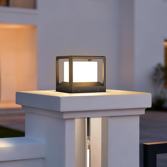 MVBT 7.1" Outdoor Post Lights, Pillar Light Hard Wired, Modern Column Light