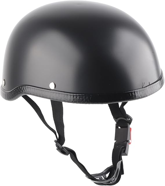Motorcycle Helmet, Retro Motorcycle Half Helmet for Men Women Adults, Exquisite Men Retro Half Face Helmet Matte Black
