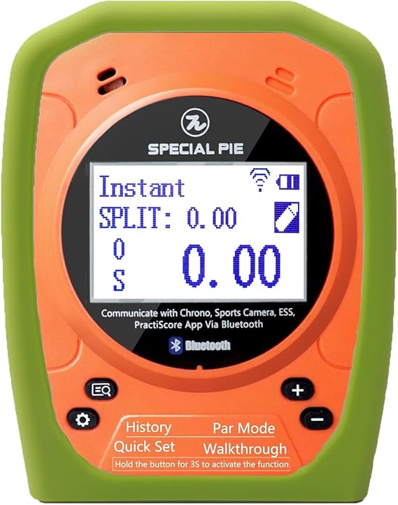 Shot Timer and Silicone Case Bundle (Orange/Green)