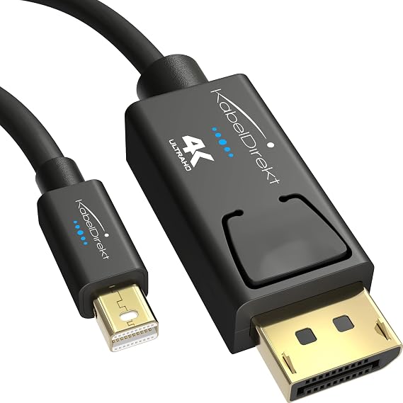 KabelDirekt – Mini DP/Mini-DP/DisplayPort kablosu – 2m