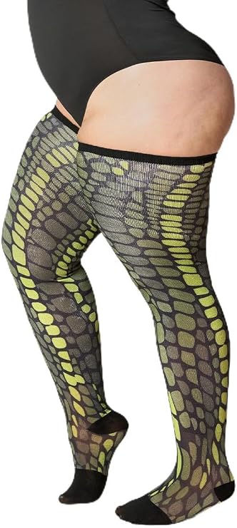 Thunda Thighs Plus Size Thigh High Socks, Over the Knee High Boot Stockings Leg Warmers