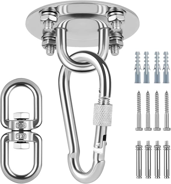 Heavy-Duty Ceiling Hook for Sensory Swings, Indoor & Outdoor Hanging Chairs, Hammocks, and More – Secure Ceiling Hooks for Hanging Up to 450kg – Ideal for Swing Chairs & Hammocks