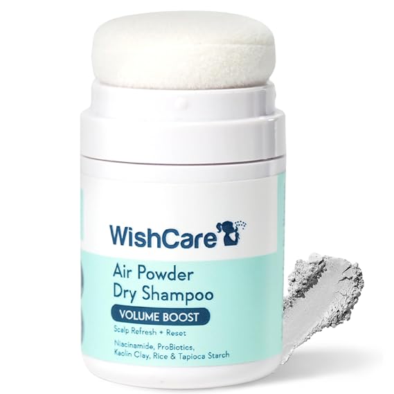 WishCare Dry Shampoo Powder | Oily Hair & Scalp | Niacinamide, Probiotics, Kaolin & Starch | 0.35 oz (10 g)