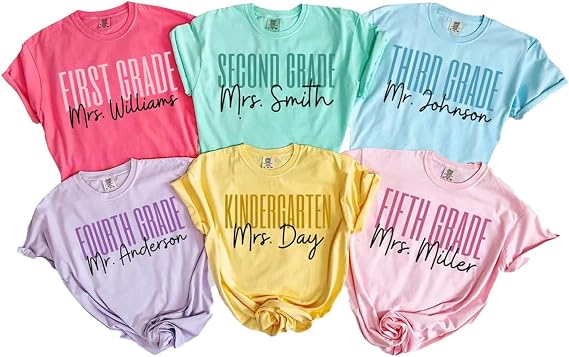 Custom Teacher Shirt, Back to School T-Shirt for Women, Comfort Colors Tee