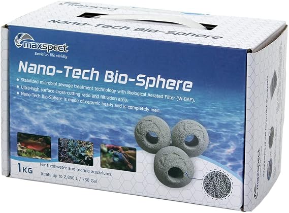 Maxspect Nano Tech Bio Spheres 1 kg/40 – 44 Pieces Bio Balls for Aquarium Filter Sump