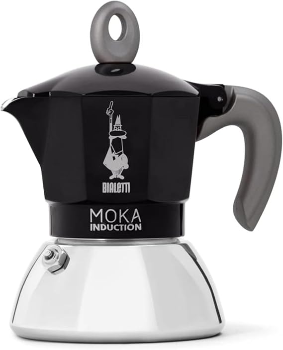Bialetti Moka Induction for 2 Cups, Compatible With Induction & Direct Heating, Coffee Maker, Espresso Maker, Moka Pot