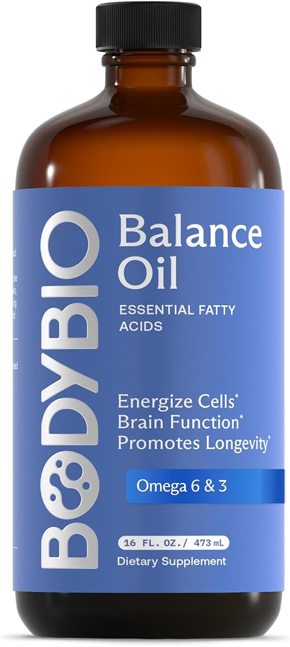 BodyBio Balance Oil - Essential Fatty Acids for Brain, Skin, Mood