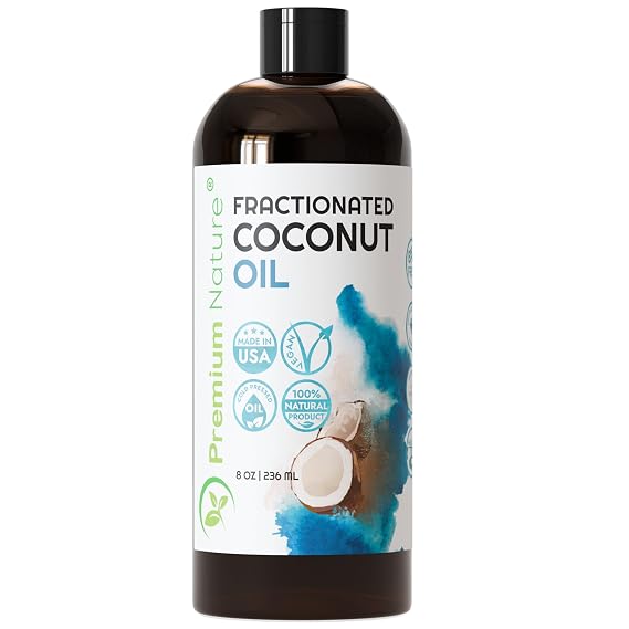 Fractionated Coconut Oil for Skin Moisturizer with Pump Massage Oils Best Carrier for Essential Oils Mixing Body OUL for Dry Skin Moisturizer Natural Oi for Face Hair Body 8 oz