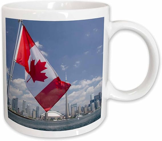 3dRose mug_135353_1 Skyline, Cn Tower, Toronto, Ontario, Canada Cn08 Cmi0053 Cindy Miller Hopkins Ceramic Mug, 11-Ounce