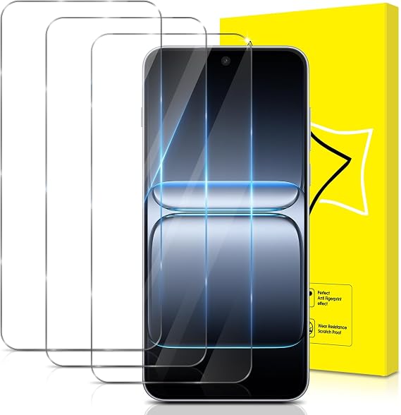 GiiYoon-3 PACK Screen Protector for OnePlus Nord 5 Tempered Glass [HD Full Coverage] [Easy Installation] [Round Edge] [Scratch Resistant] [9H Hardness]