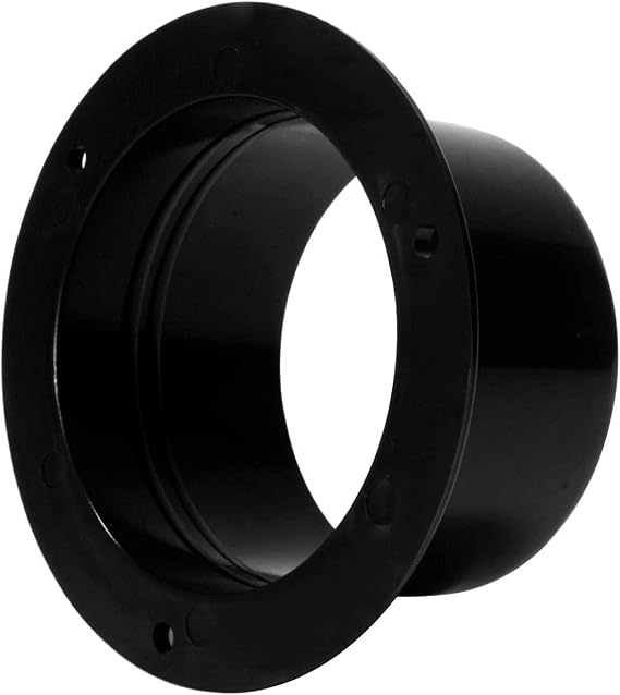 Dryer Vent Wall Plate 3" Black Plastic Straight Duct Connector Flange Wall Trim Pipe Collar for Heating Cooling Ventilation System(75mm)