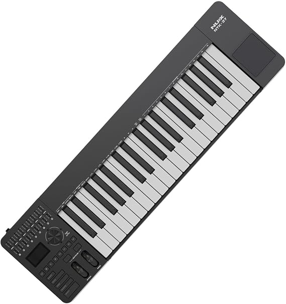 NUX NTK-37 MIDI Keyboard Controller, 37 Full-Size Keys,9 Assignable Faders,Built-In Mouse Control Pad, Multiple Creative Performance Tools, Seamless Integration