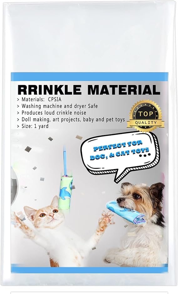 Crinkle Material for Baby Toys Sewing, Crinkle Paper Filler for Dog, 1 Yard