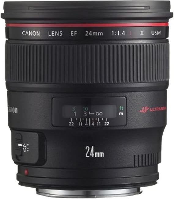 Canon EF 24mm f/1.4L II USM Wide Angle Lens - Fixed - 2750B002 , Black