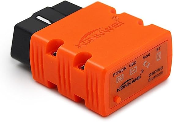 KONNWEI KW902 Mini ELM327 V1.5 Bluetooth 4.0 Wireless OBD-II OBD2 Car Auto Diagnostic Scan Tools Compatible with Android & iOS (Orange)
