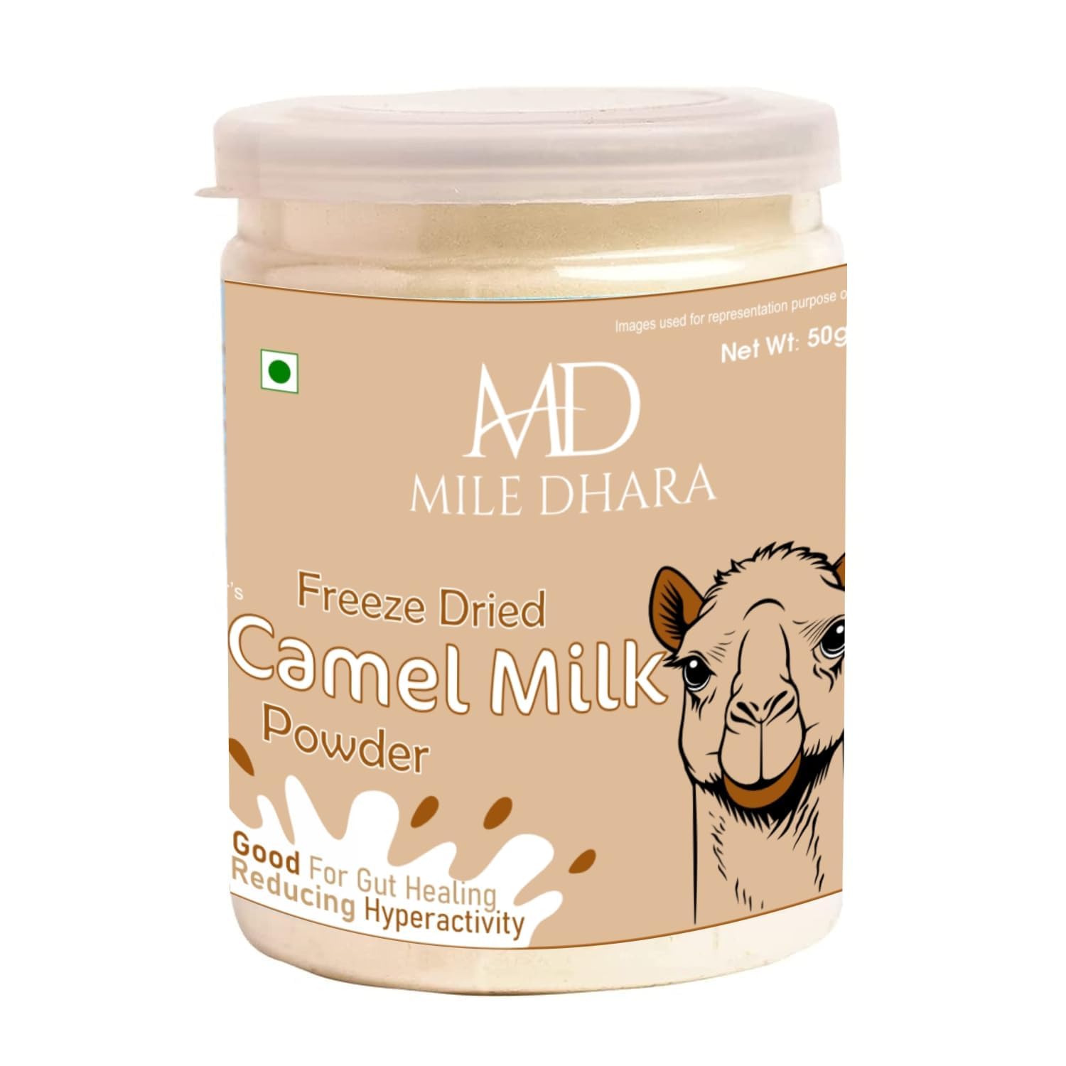 Generic Camel Milk Powder Freeze Dried Camel Milk Powder for Height GrowthFreeze Dried, Gluten Free, No Additives, No Preservatives - 50G