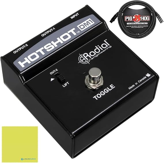 Radial HotShot DM1 Mic Signal Muting Footswitch Bundle w/Cable, Cloth