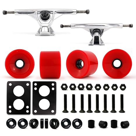 Vj skateshop ロングボード スケートボード コンボパッケージ 70mm ホイール 7インチ 180mm アルミトラック ベアリング ハードウェア コンプリートセット