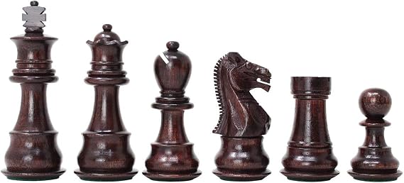 House of Chess - Galaxy Staunton Wooden Chess Set Pieces King Size 3" Triple Weighted (Ringy Rosewood)