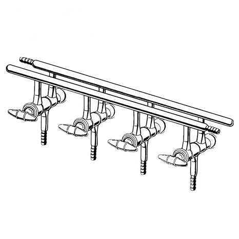 Lab Glass Double Manifold Vacuum Gas Distributor for Schlenk Line