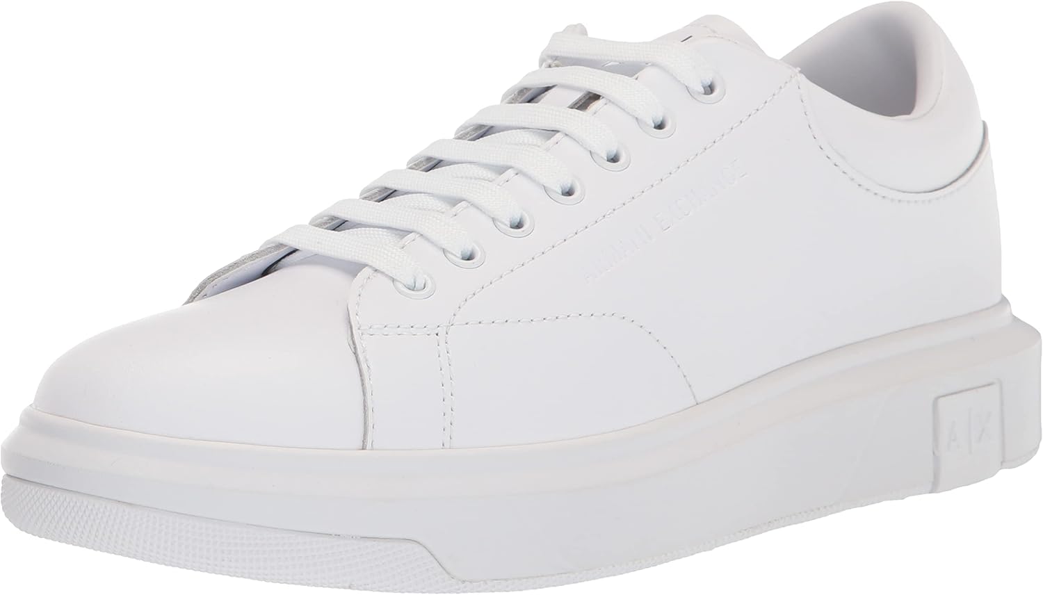Armani Exchange Mens Thick Sole Leather Sneakers