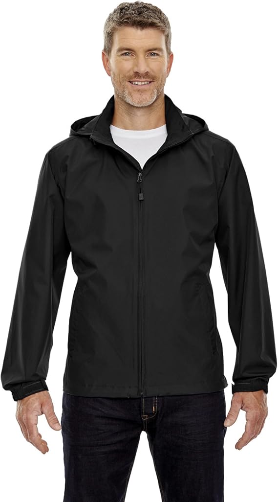 North End Men's Zipper Techno Lite Jacket, BLACK 703, Large