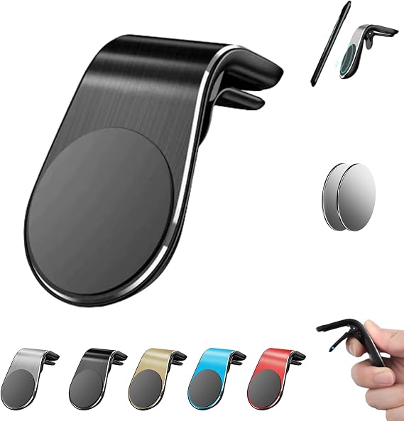 Magnetic Phone Holder, Mobile Phone Navigation Magnetic Bracket, Vent Phone Holder, Mobile Phone Magnetic Bracket, L Type 360 Rotatable Car Phone Mount Magnet