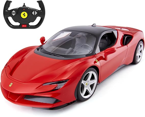 RASTAR 1/14 Ferrari SF90 Stradale Radio Remote Control Car, Ferrari SF90 Model Car Toy Car for Boys Kids, 2.4G