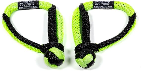 Bubba Rope Mini Gator Jaw 1/4" Soft Shackles (2)