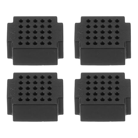 PATIKIL 4pcs Mini Breadboard, Solderless Breadboard Small Breadboard 25 Tie Points Prototype PCB Bread Board Electronics Kit Plates, ZY-25, Black